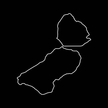 Hollanda 'nın Flevoland vilayeti. Vektör illüstrasyonu.