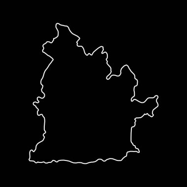 Nitra haritası, Slovakya bölgesi. Vektör illüstrasyonu.