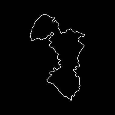 Trnava haritası, Slovakya bölgesi. Vektör illüstrasyonu.