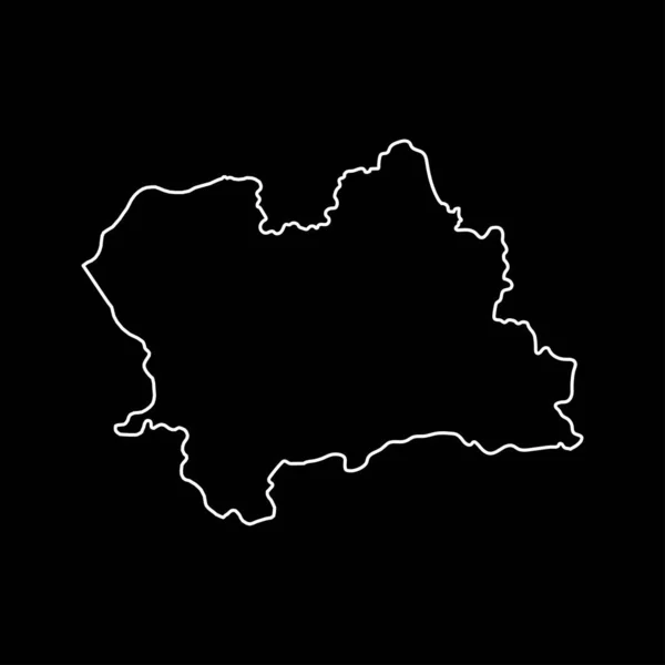 Χάρτης Zilina Περιοχή Της Σλοβακίας Εικονογράφηση Διανύσματος — Διανυσματικό Αρχείο