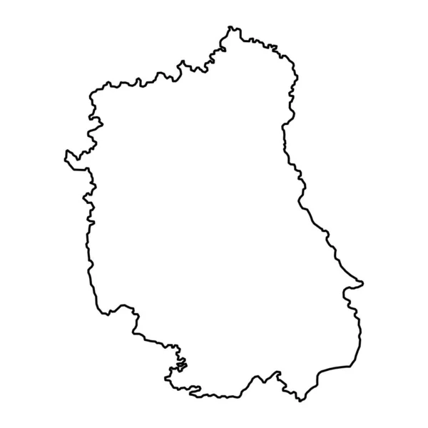 Karte Der Woiwodschaft Lublin Provinz Polen Vektorillustration — Stockvektor