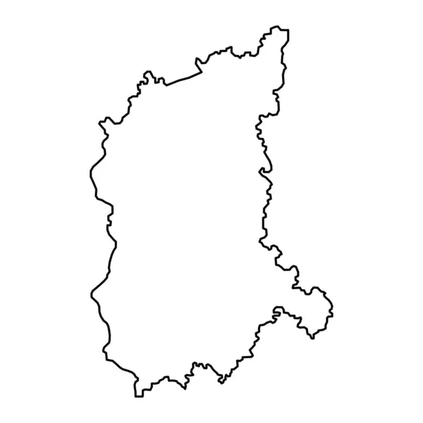 Χάρτης Lubusz Voivodeship Επαρχία Της Πολωνίας Εικονογράφηση Διανύσματος — Διανυσματικό Αρχείο