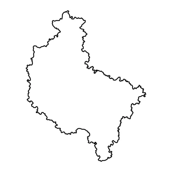 Karte Der Woiwodschaft Großpolen Provinz Polen Vektorillustration — Stockvektor