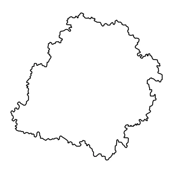 Carte Voïvodie Lodz Province Pologne Illustration Vectorielle — Image vectorielle