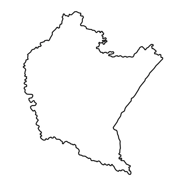 Subcarpathian Voivodeship Χάρτης Επαρχία Της Πολωνίας Εικονογράφηση Διανύσματος — Διανυσματικό Αρχείο