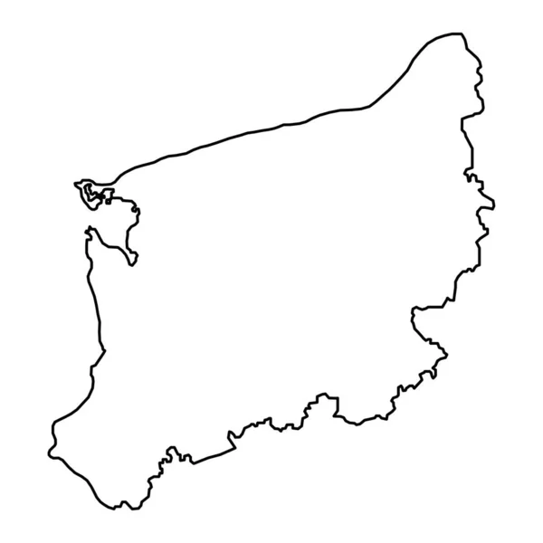ポーランドの西ポメラニア州地図 ベクターイラスト — ストックベクタ