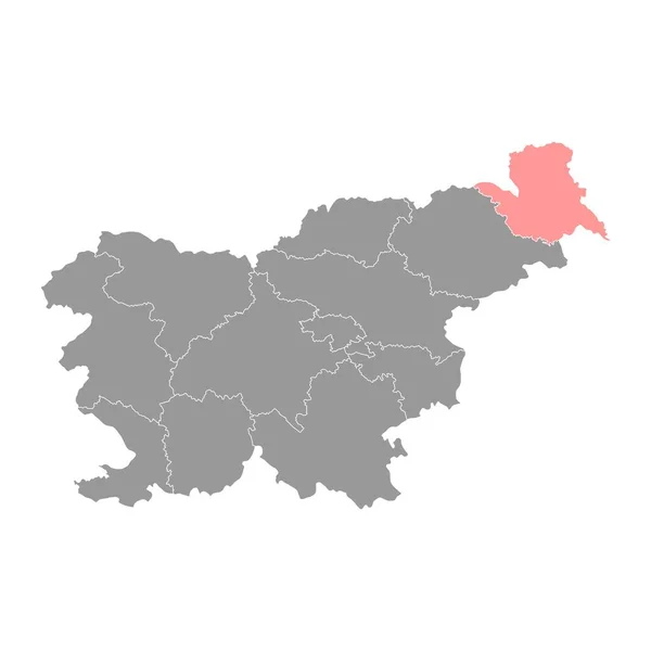 Mura Kaart Regio Van Slovenië Vectorillustratie — Stockvector