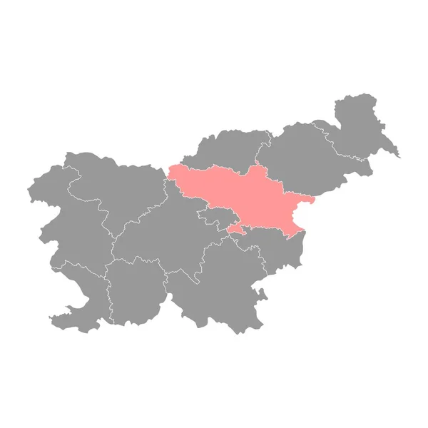 サヴィナ地図 スロベニアの地域 ベクターイラスト — ストックベクタ