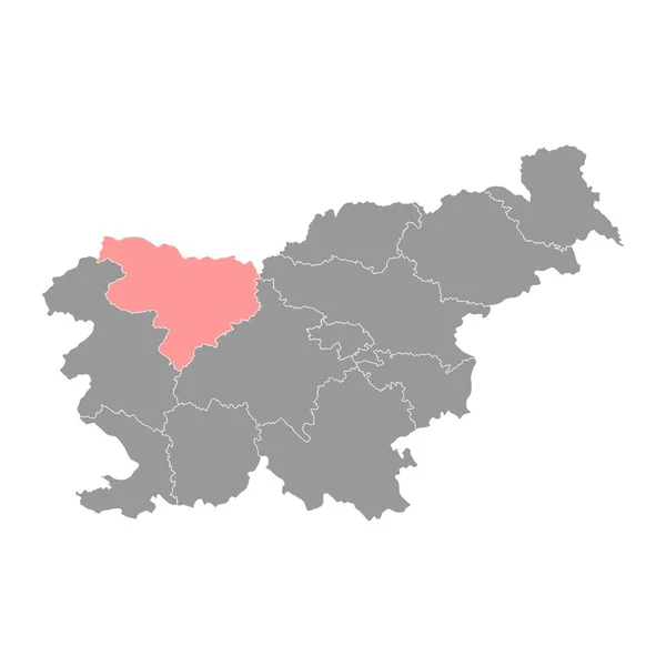 Upper Carniola Map Region Slovenia Vector Illustration — Stock Vector