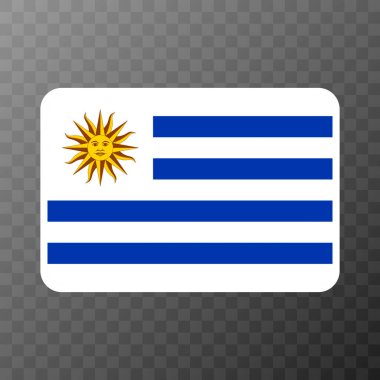 Uruguay bayrağı, resmi renkler ve oranlar. Vektör illüstrasyonu.