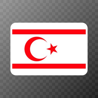 Turkish Republic of Northern Cyprus flag, official colors and proportion. Vector illustration.
