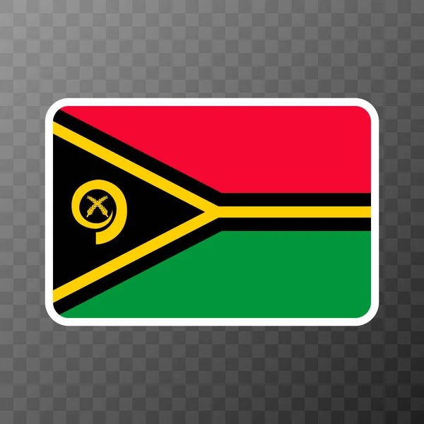 バヌアツ国旗 公式の色と割合 ベクターイラスト — ストックベクタ