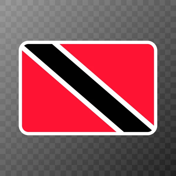 Bandera Trinidad Tobago Colores Oficiales Proporción Ilustración Vectorial — Vector de stock