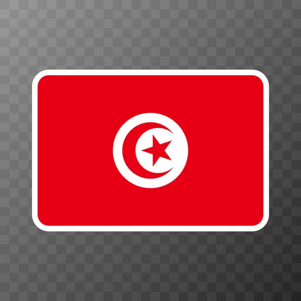 Tunézia Zászló Hivatalos Színek Arányok Vektorillusztráció — Stock Vector