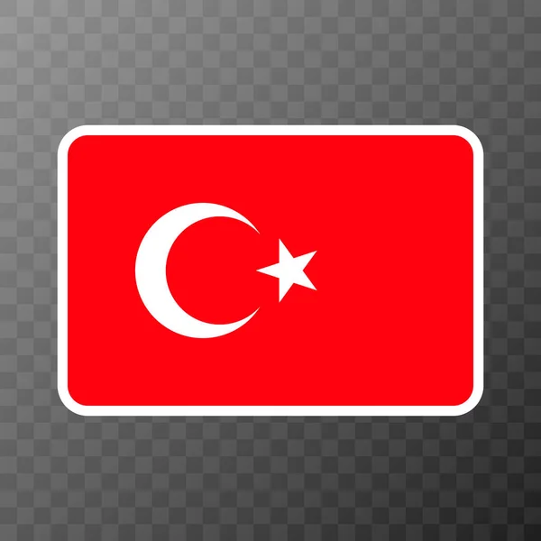 Turkey Flag Official Colors Proportion Vector Illustration — Wektor stockowy