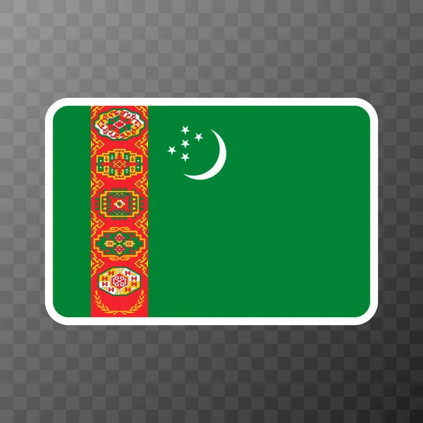 Turkmenistan Flag Official Colors Proportion Vector Illustration — Stockvektor