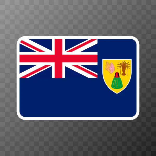 Bandera Las Islas Turcas Caicos Colores Oficiales Proporción Ilustración Vectorial — Archivo Imágenes Vectoriales