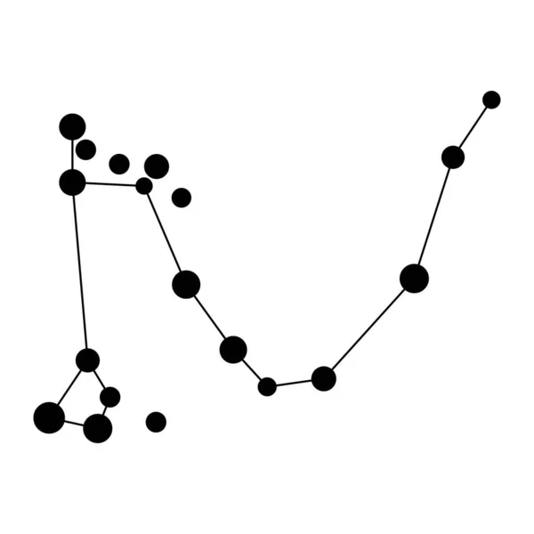 Dracos Stjärnkarta Vektorillustration — Stock vektor