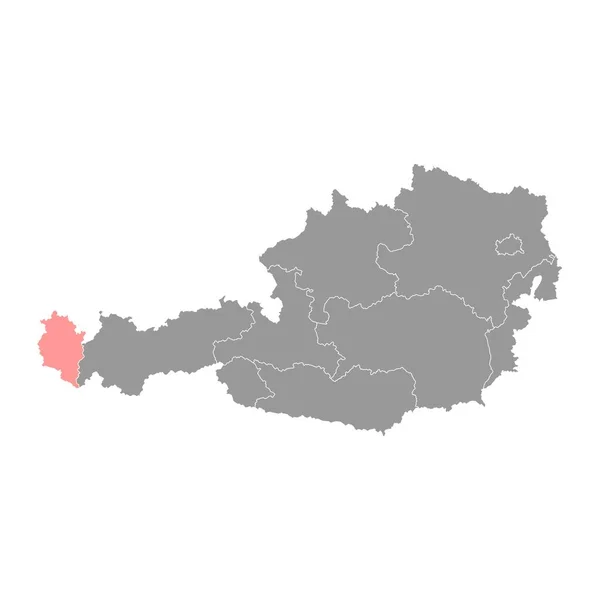 ヴォールルベルク州地図オーストリア ベクターイラスト — ストックベクタ