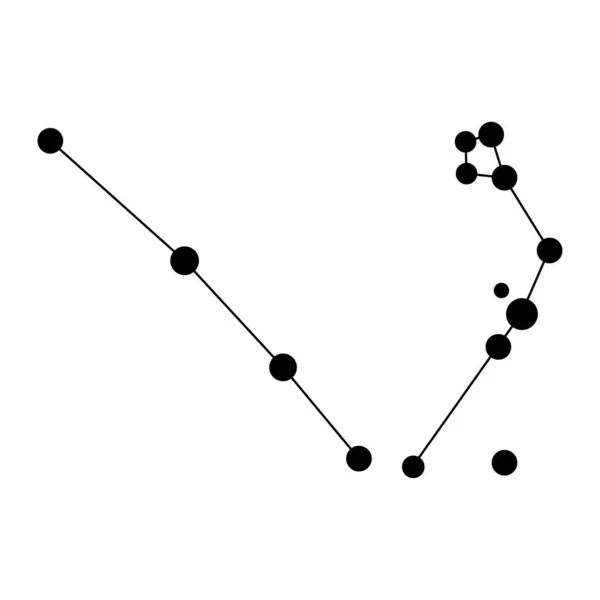 Carte Constellation Des Serpens Illustration Vectorielle — Image vectorielle