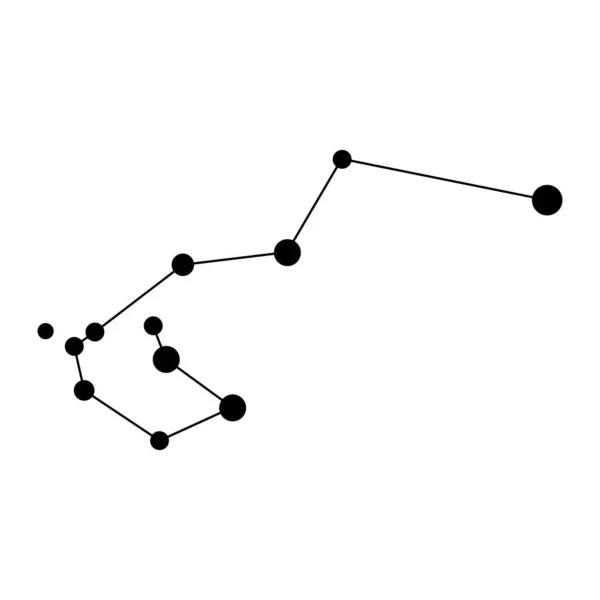 Carte Constellation Carina Illustration Vectorielle — Image vectorielle