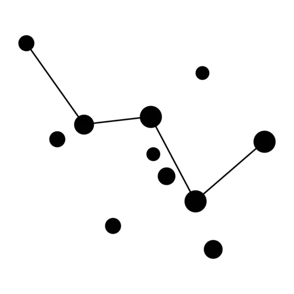Carte Constellation Cassiopée Illustration Vectorielle — Image vectorielle