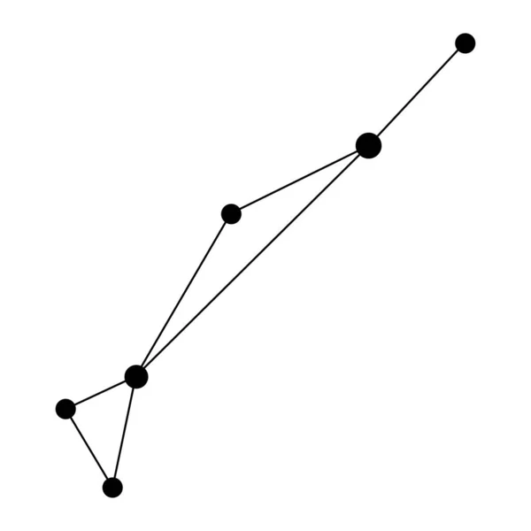 Dorados Stjärnkarta Vektorillustration — Stock vektor
