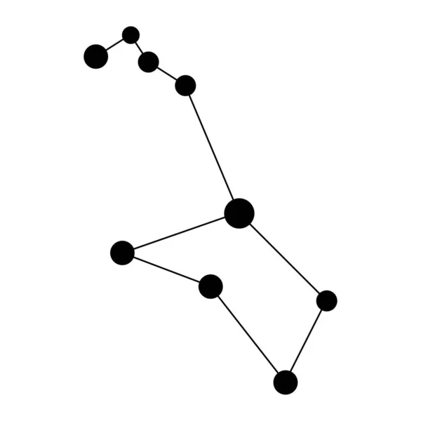 Carte Des Constellations Marionnettes Illustration Vectorielle — Image vectorielle
