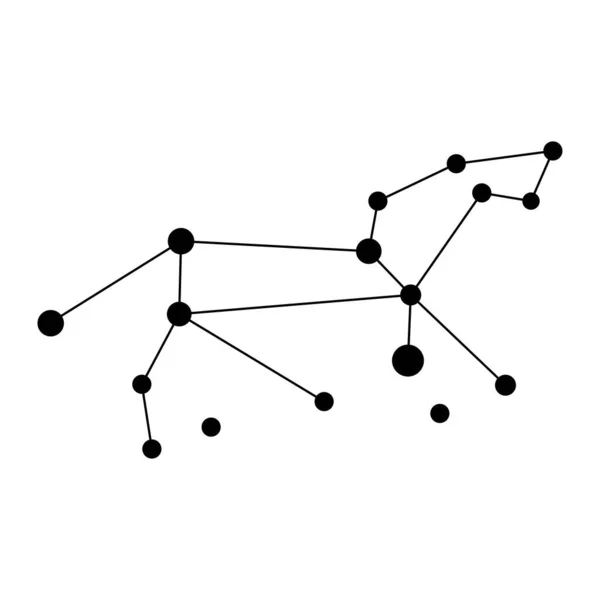 Leos Stjärnkarta Vektorillustration — Stock vektor
