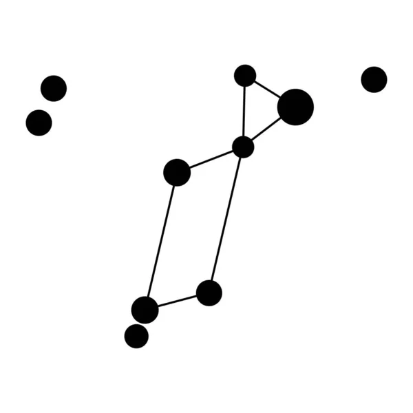 Carte Constellation Lyra Illustration Vectorielle — Image vectorielle