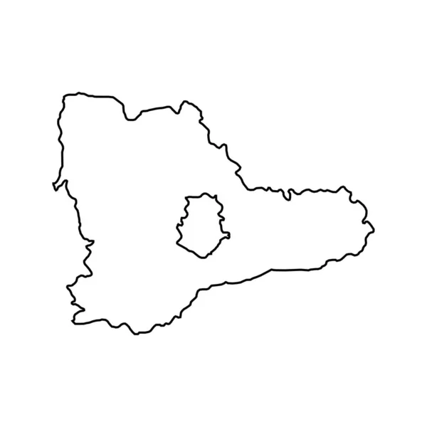 루마니아의 테니아 Egion Map Region Romania 일러스트 — 스톡 벡터
