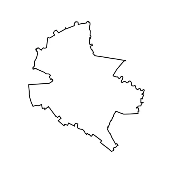 Karte Der Entwicklungsregion Bukarest Region Rumänien Vektorillustration — Stockvektor