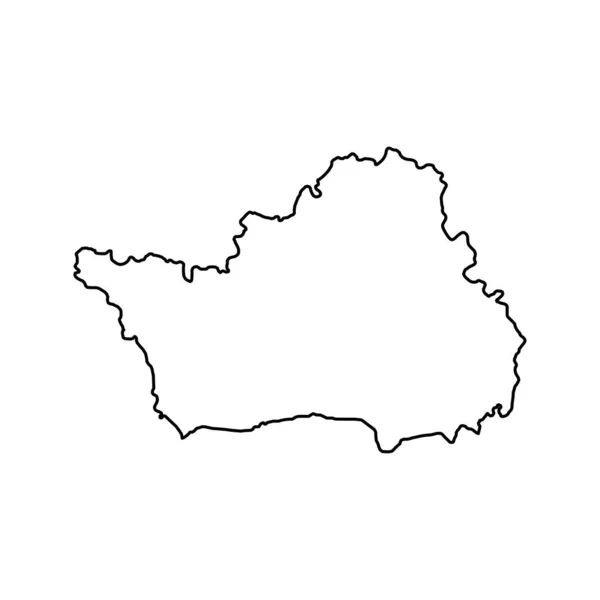 Plattegrond Van Centrale Ontwikkelingsregio Regio Roemenië Vectorillustratie — Stockvector