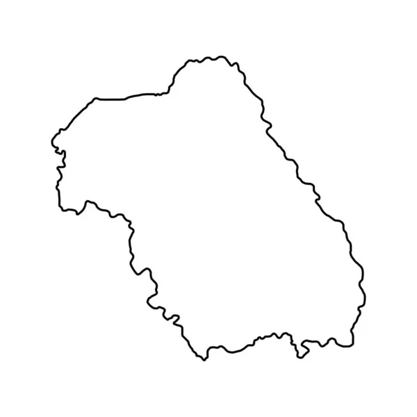 Karte Der Entwicklungsregion Nord Est Region Rumänien Vektorillustration — Stockvektor