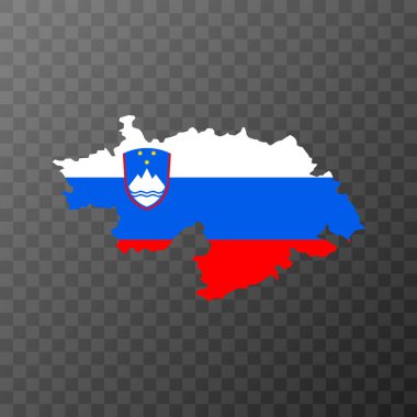 Merkez Sava haritası, Slovenya bölgesi. Vektör illüstrasyonu.
