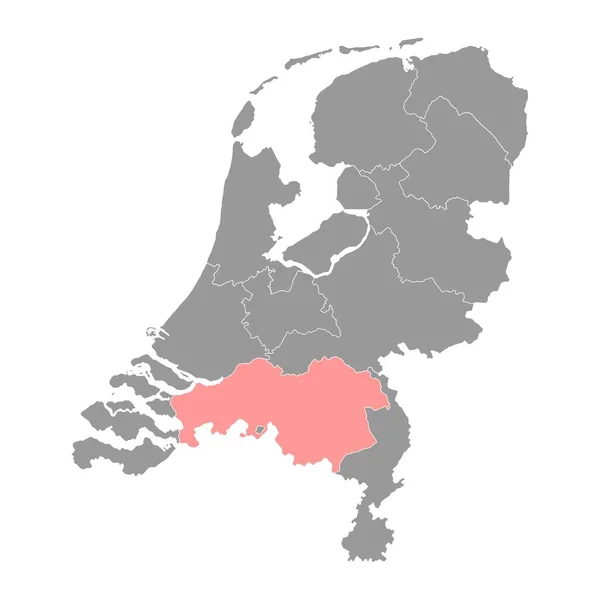 Província Brabante Norte Dos Países Baixos Ilustração Vetorial —  Vetores de Stock