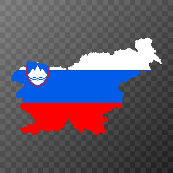 Szlovénia Térképe Régiókkal Vektorillusztráció — Stock Vector
