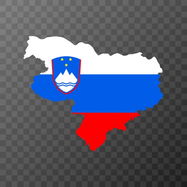 Üst Carniola Haritası Slovenya Bölgesi Vektör Illüstrasyonu — Stok Vektör