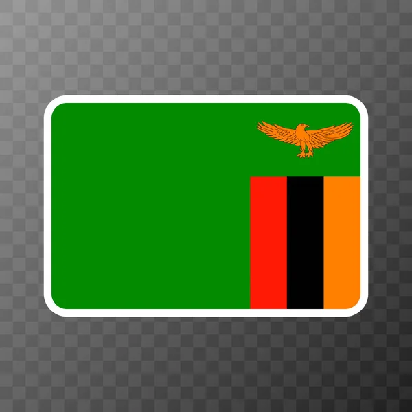 Zambia Flag Official Colors Proportion Vector Illustration — Archivo Imágenes Vectoriales