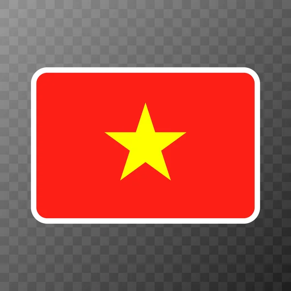 Bandeira Vietnã Cores Oficiais Proporção Ilustração Vetorial — Vetor de Stock