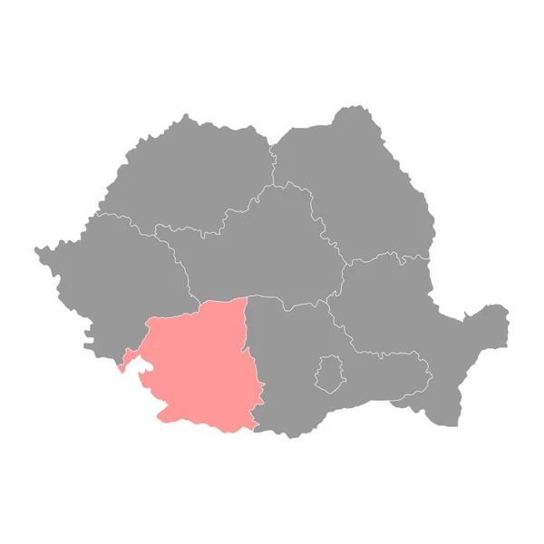 Karte Der Entwicklungsregion Sud Vest Region Rumänien Vektorillustration — Stockvektor