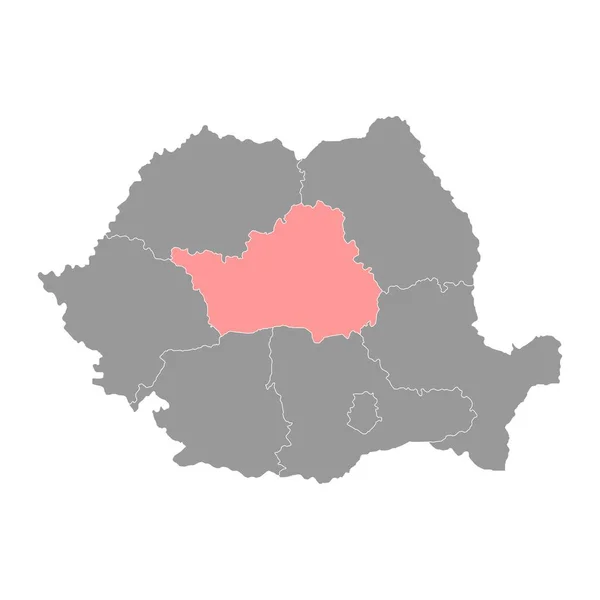 Mapa Região Desenvolvimento Centru Região Roménia Ilustração Vetorial — Vetor de Stock