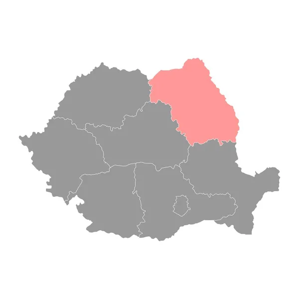 Nord Est Karta Över Utvecklingsregionen Rumänien Vektorillustration — Stock vektor