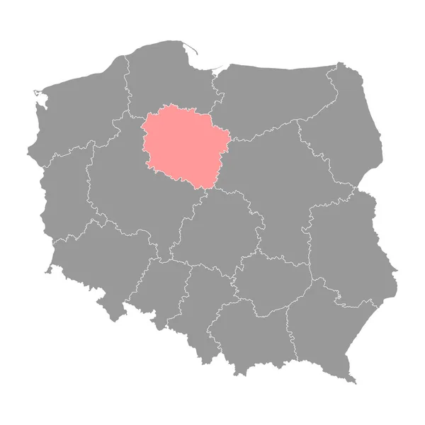 Kuyaviär Pommersk Vojvodskapskarta Provinsen Polen Vektorillustration — Stock vektor