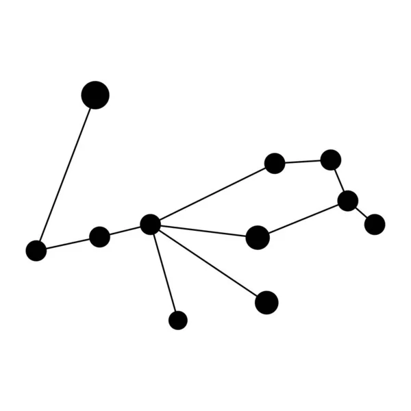 Carte Constellation Pavo Illustration Vectorielle — Image vectorielle