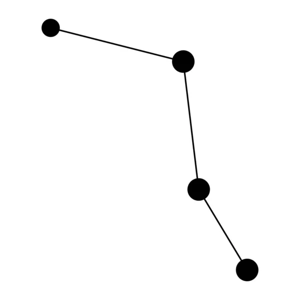 Carte Constellation Caelum Illustration Vectorielle — Image vectorielle