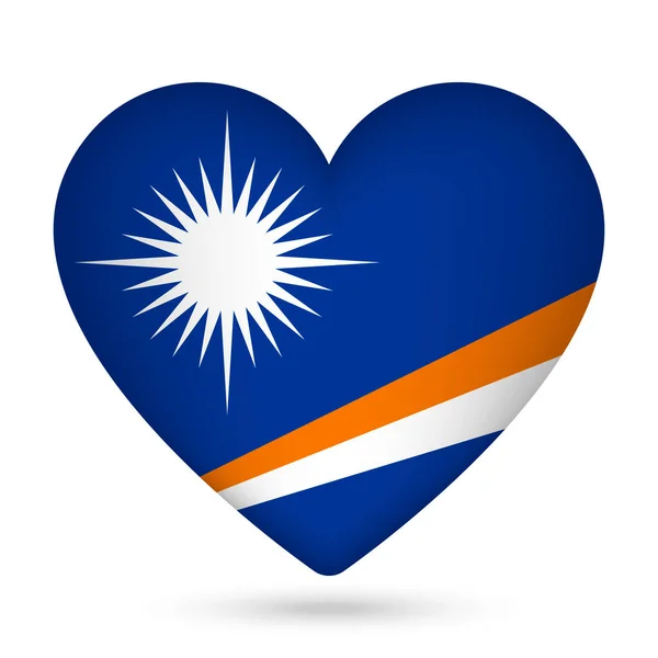 Маршаллові Острови Мають Серцевий Прапор Приклад Вектора — стоковий вектор