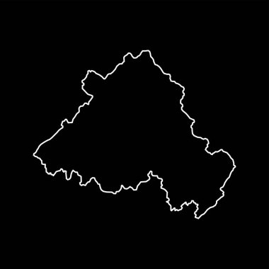 Portalegre Haritası, Portekiz Bölgesi. Vektör İllüstrasyonu.