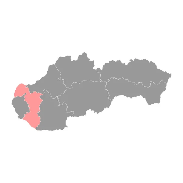 Trnava Map Região Eslováquia Ilustração Vetorial — Vetor de Stock