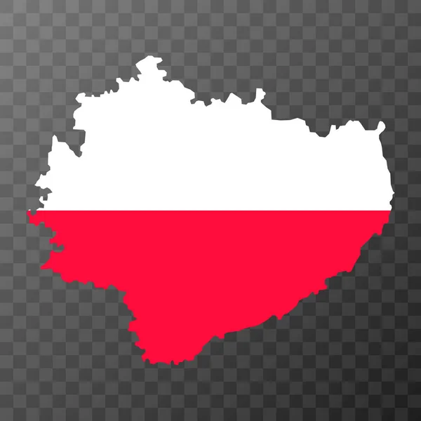 Heilige Kruis Woiwodschap Kaart Provincie Polen Vectorillustratie — Stockvector